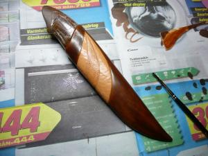start to dye the sheath